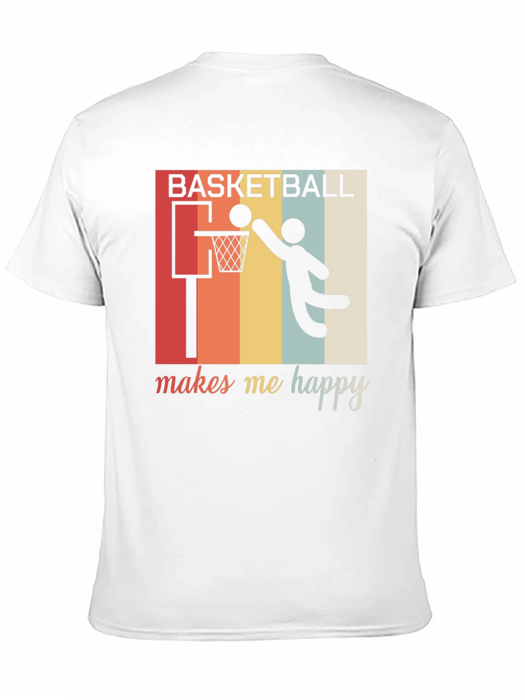Basketball Makes Me Happy Graphic Tee