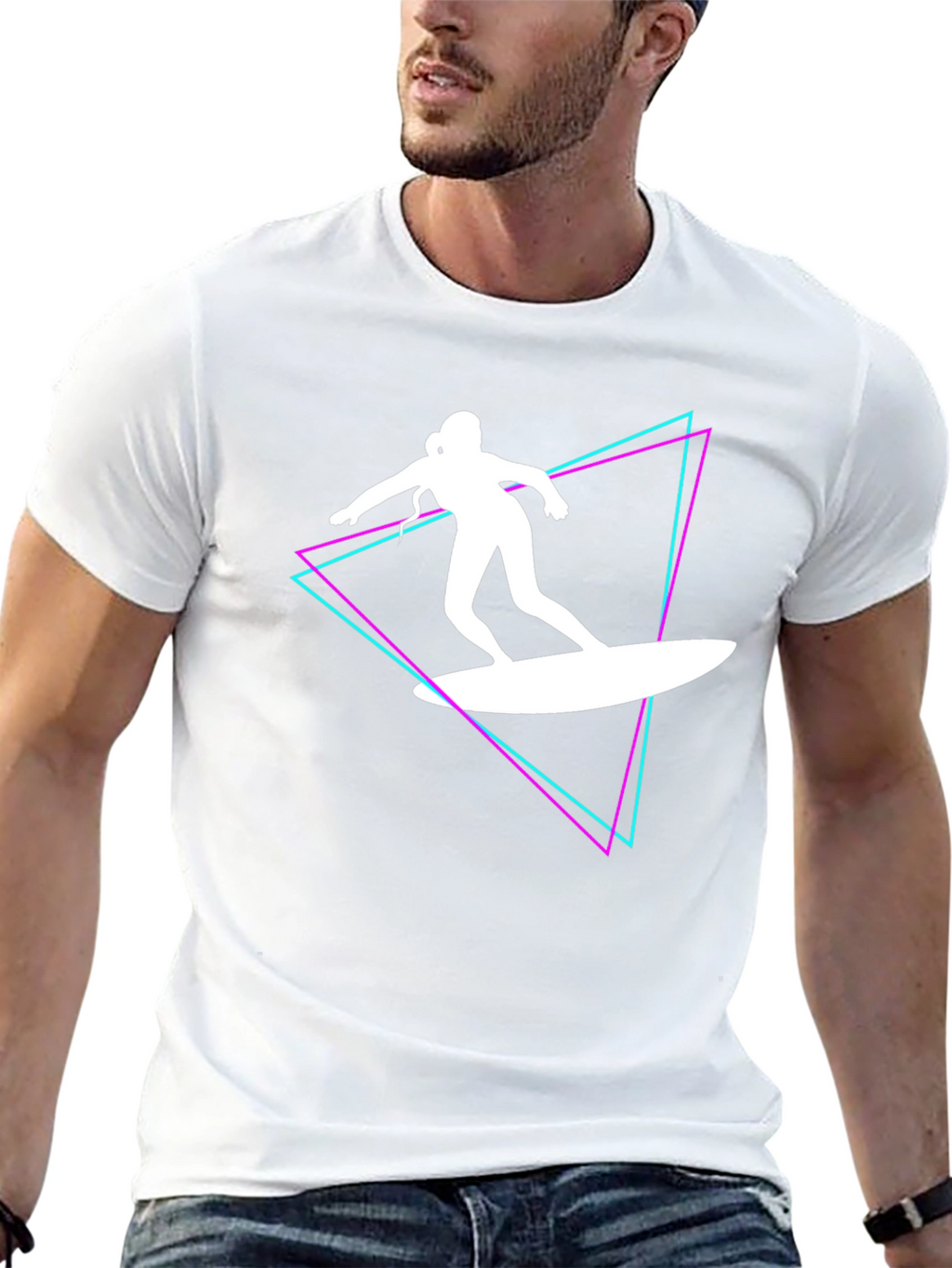 Surfer Girl Graphic Tee - 80s Retro Style