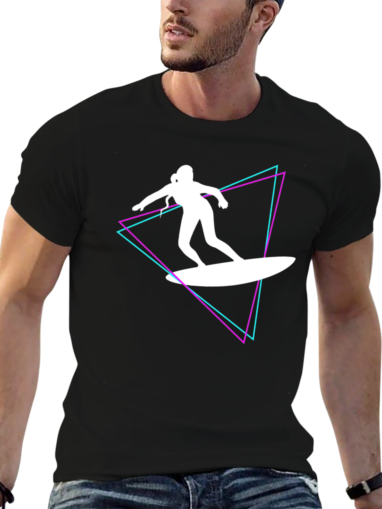 Surfer Girl Graphic Tee - 80s Retro Style