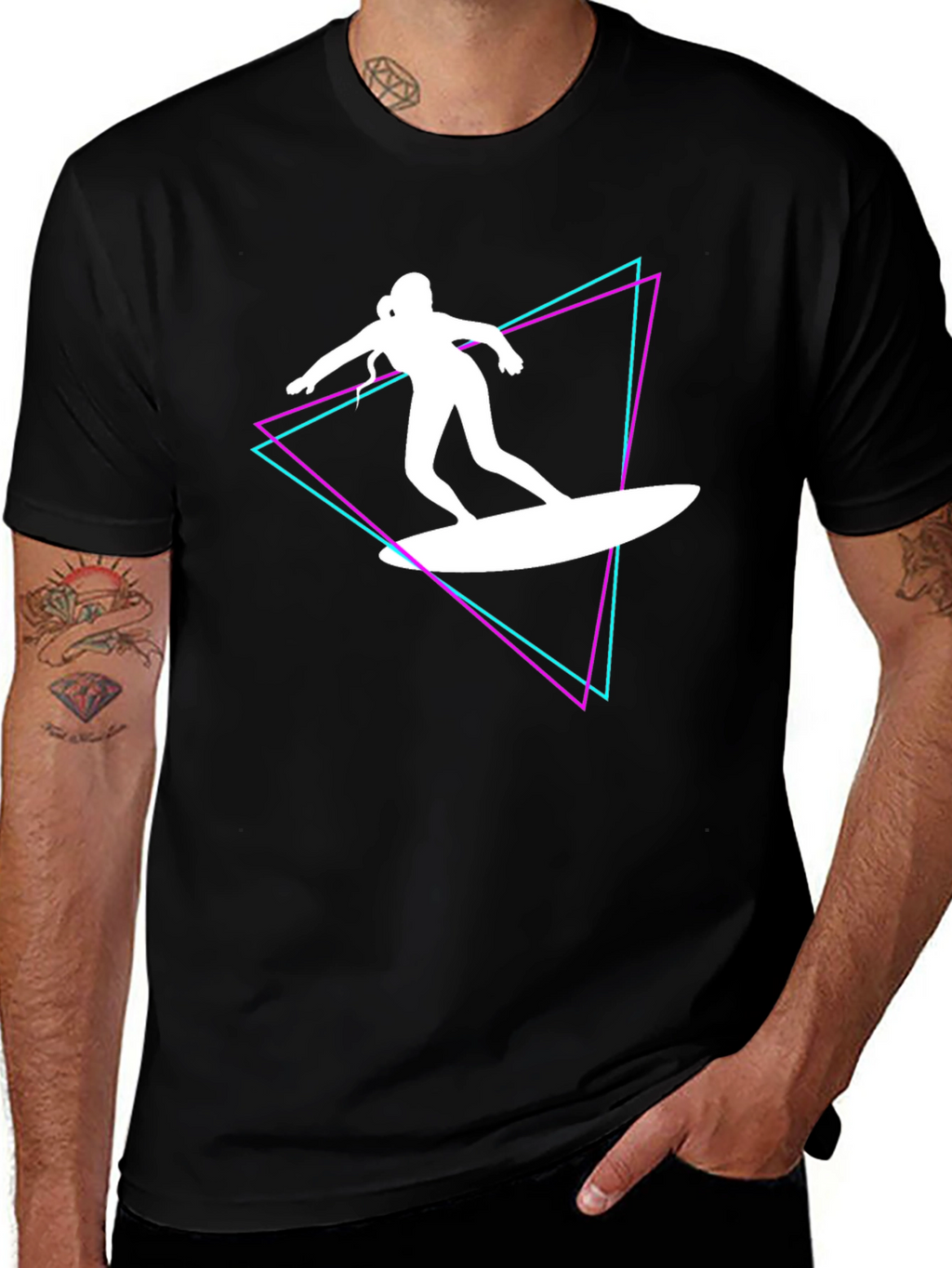 Surfer Girl Graphic Tee - 80s Retro Style