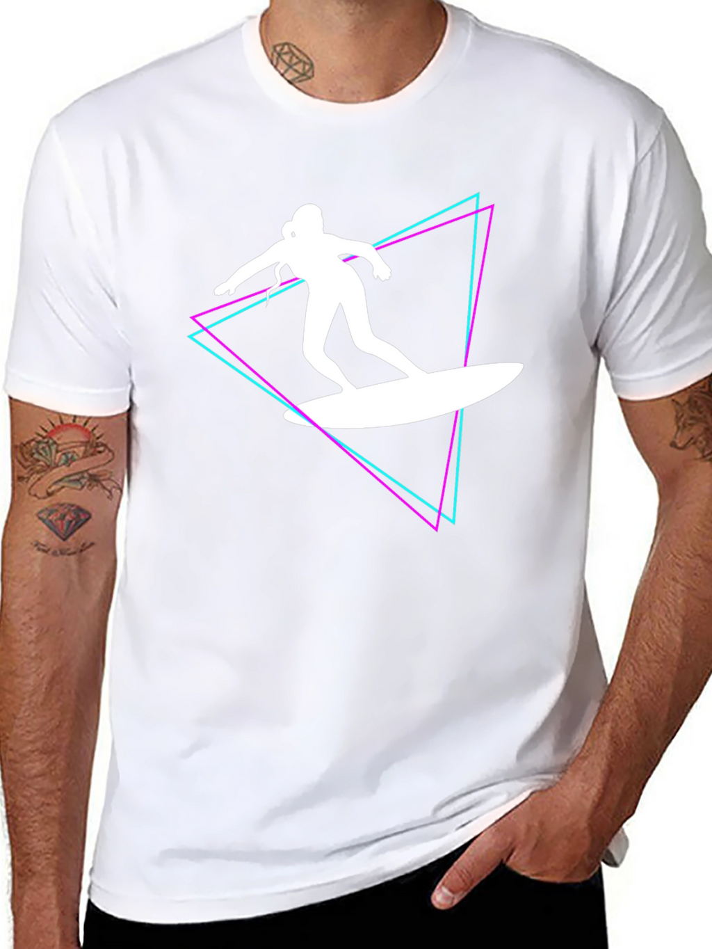 Surfer Girl Graphic Tee - 80s Retro Style