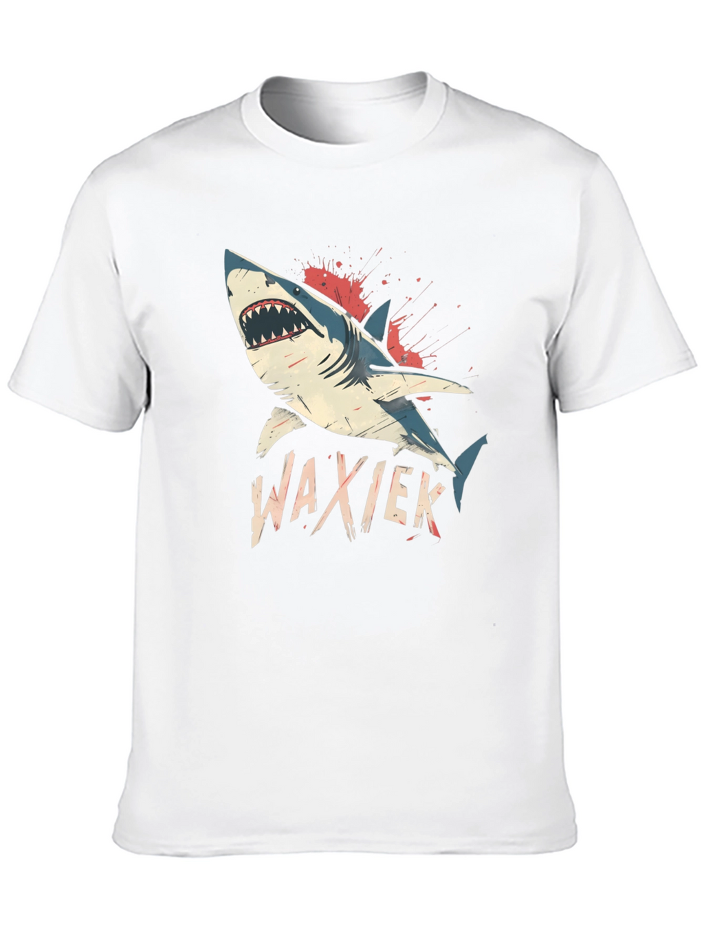 Shark Attack Black T-Shirt - WAXIEK