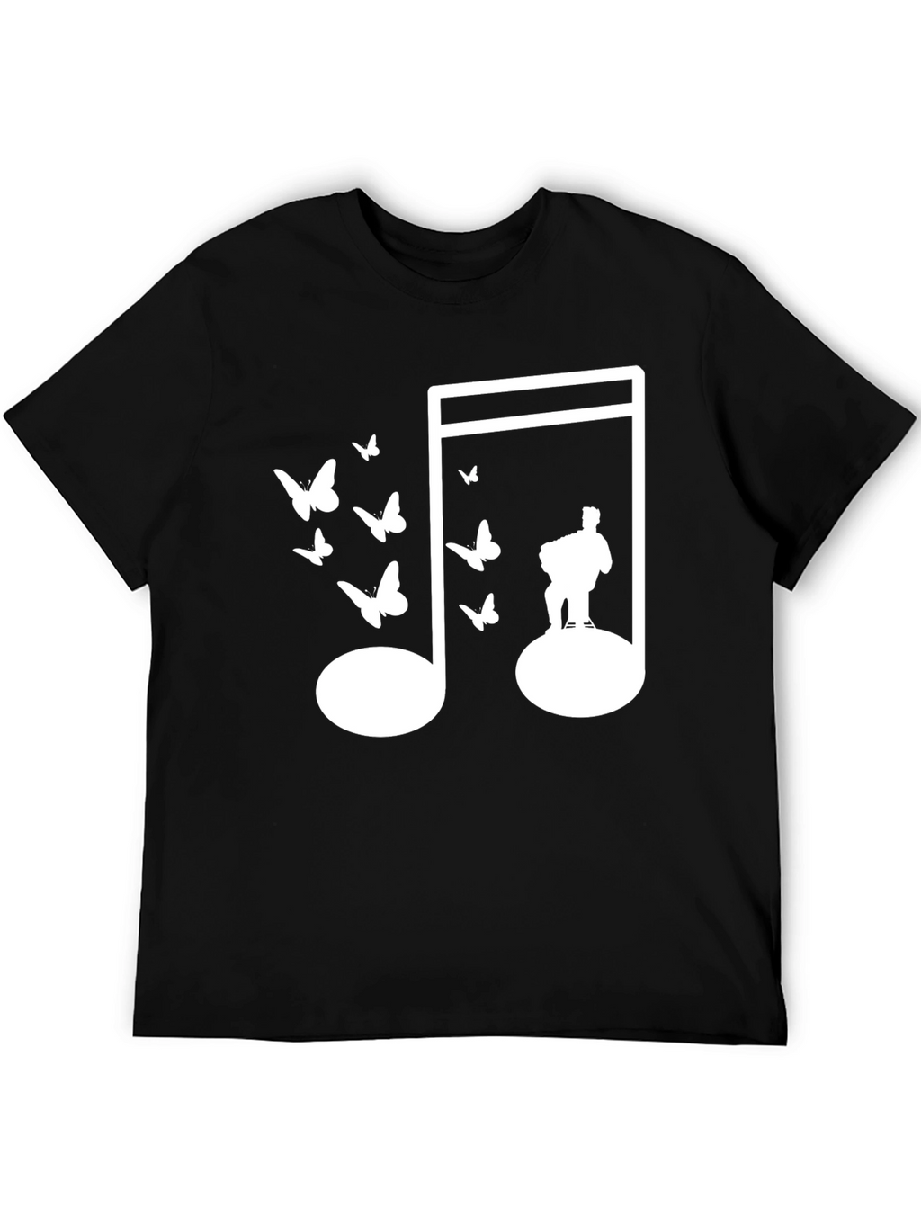 Musical Note Butterfly Graphic Tee