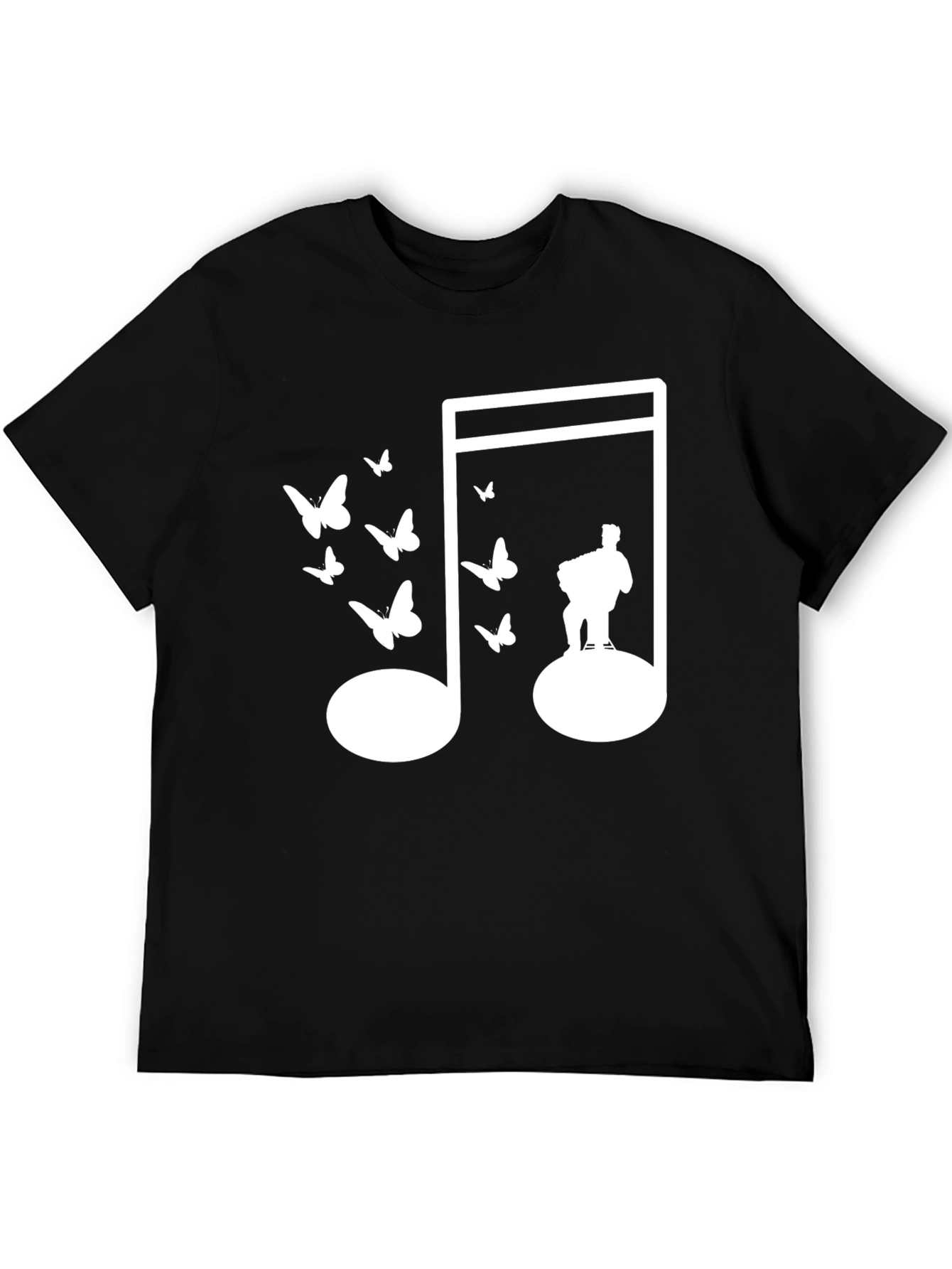 Musical Note Butterfly Graphic Tee
