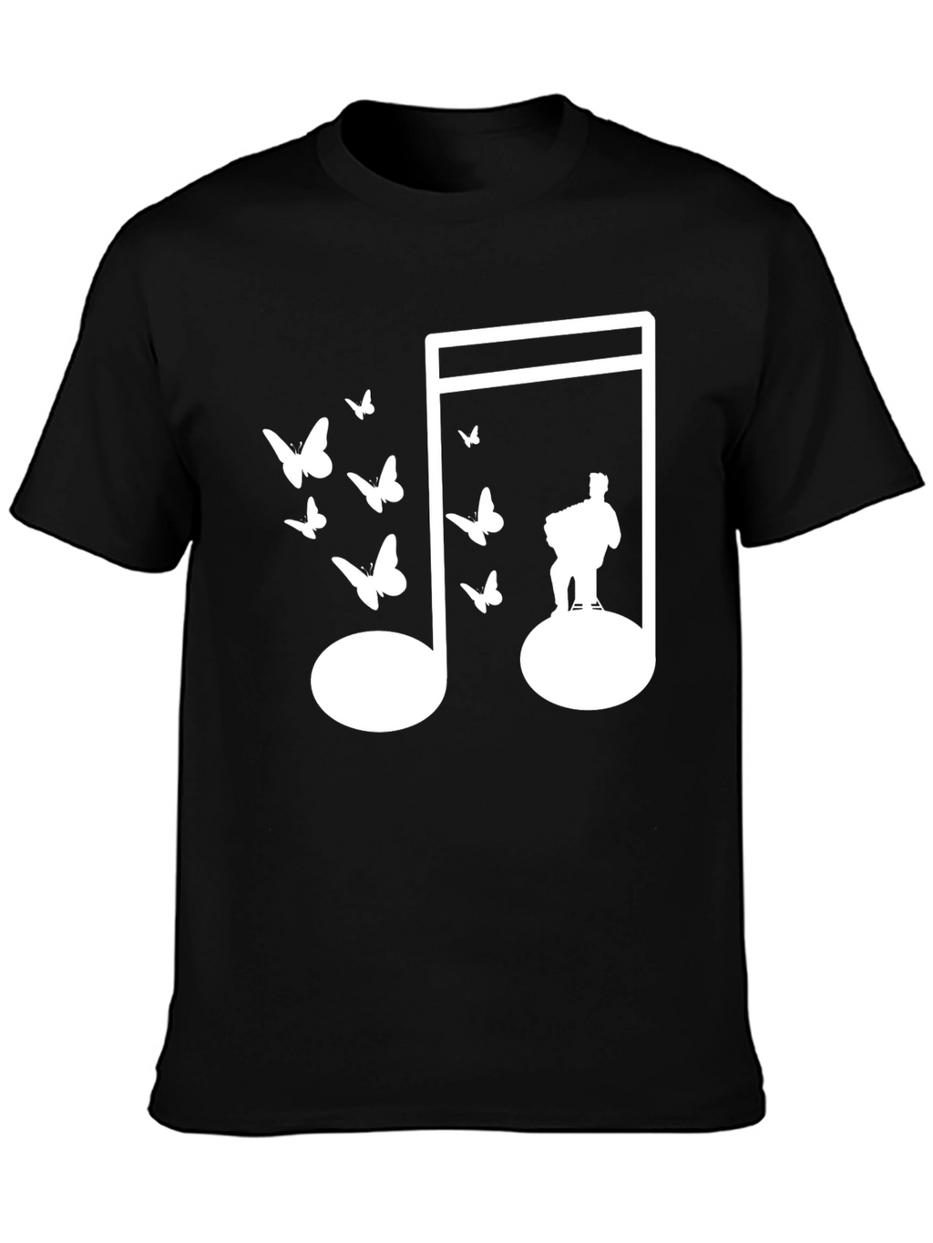 Musical Note Butterfly Graphic Tee