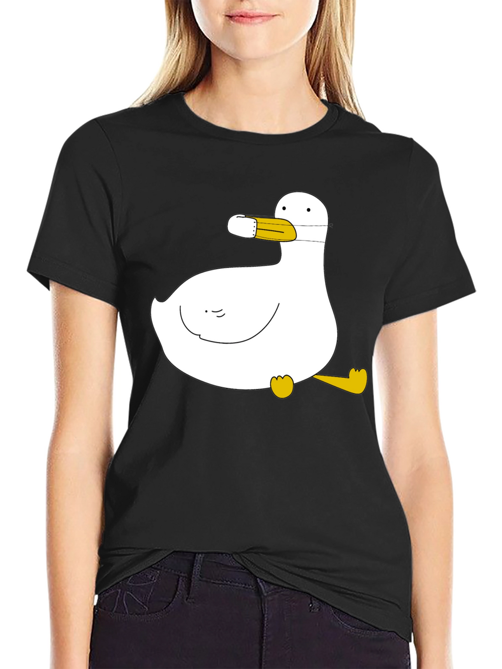 Duck with Mask Black T-Shirt