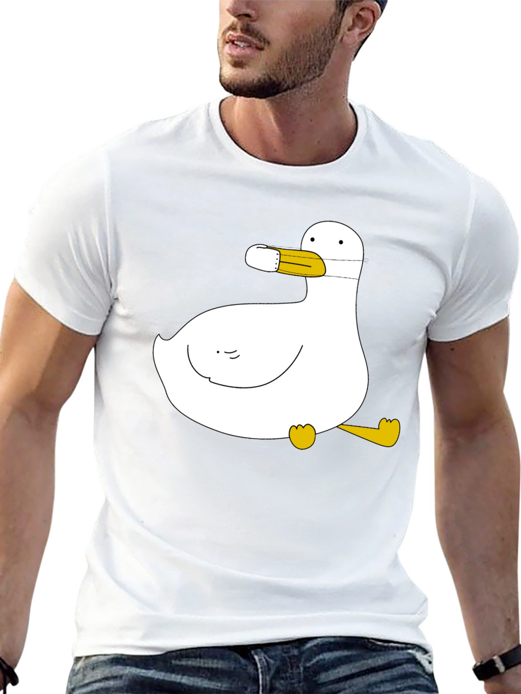 Duck with Mask Black T-Shirt