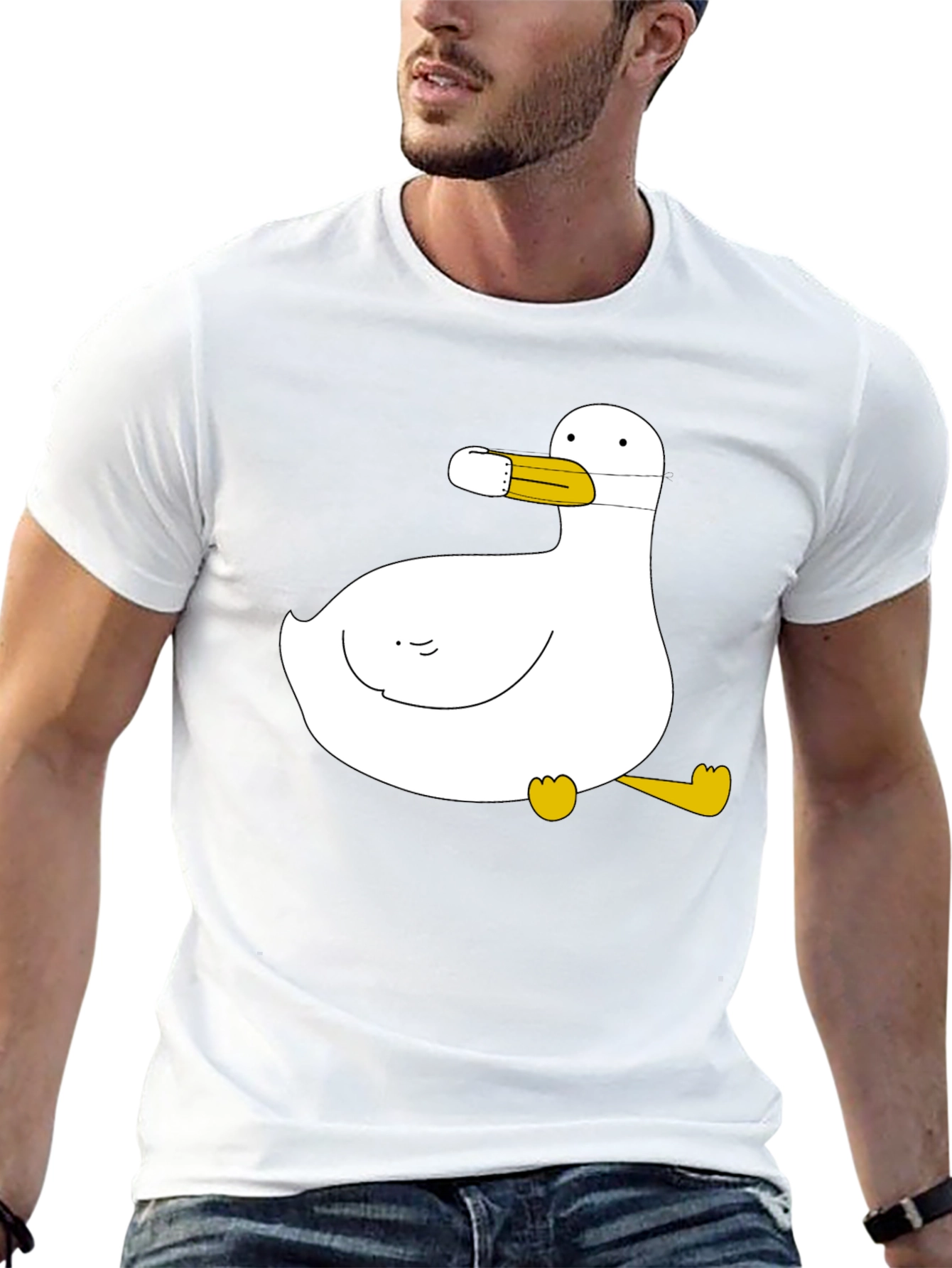 Duck with Mask Black T-Shirt