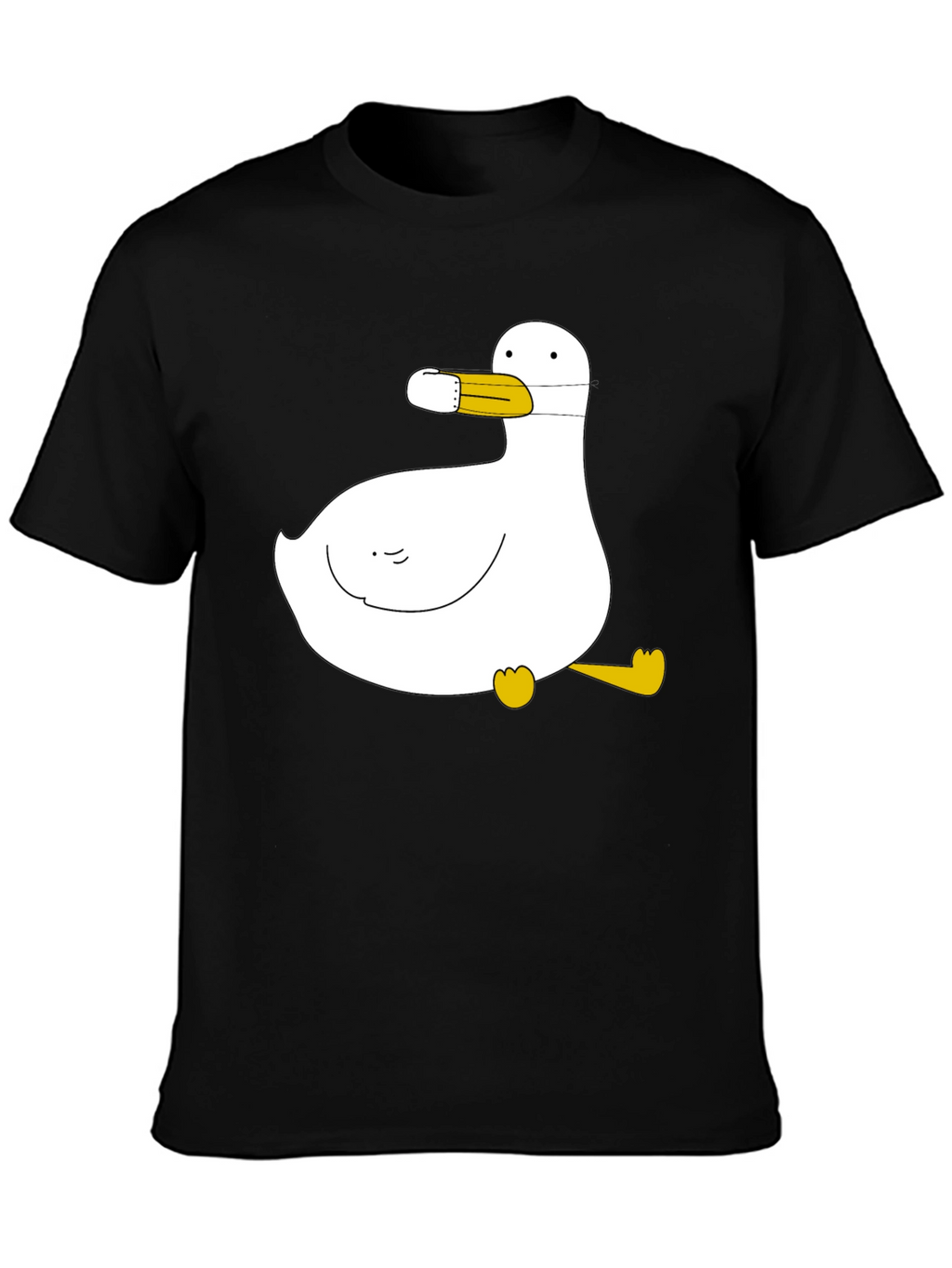 Duck with Mask Black T-Shirt