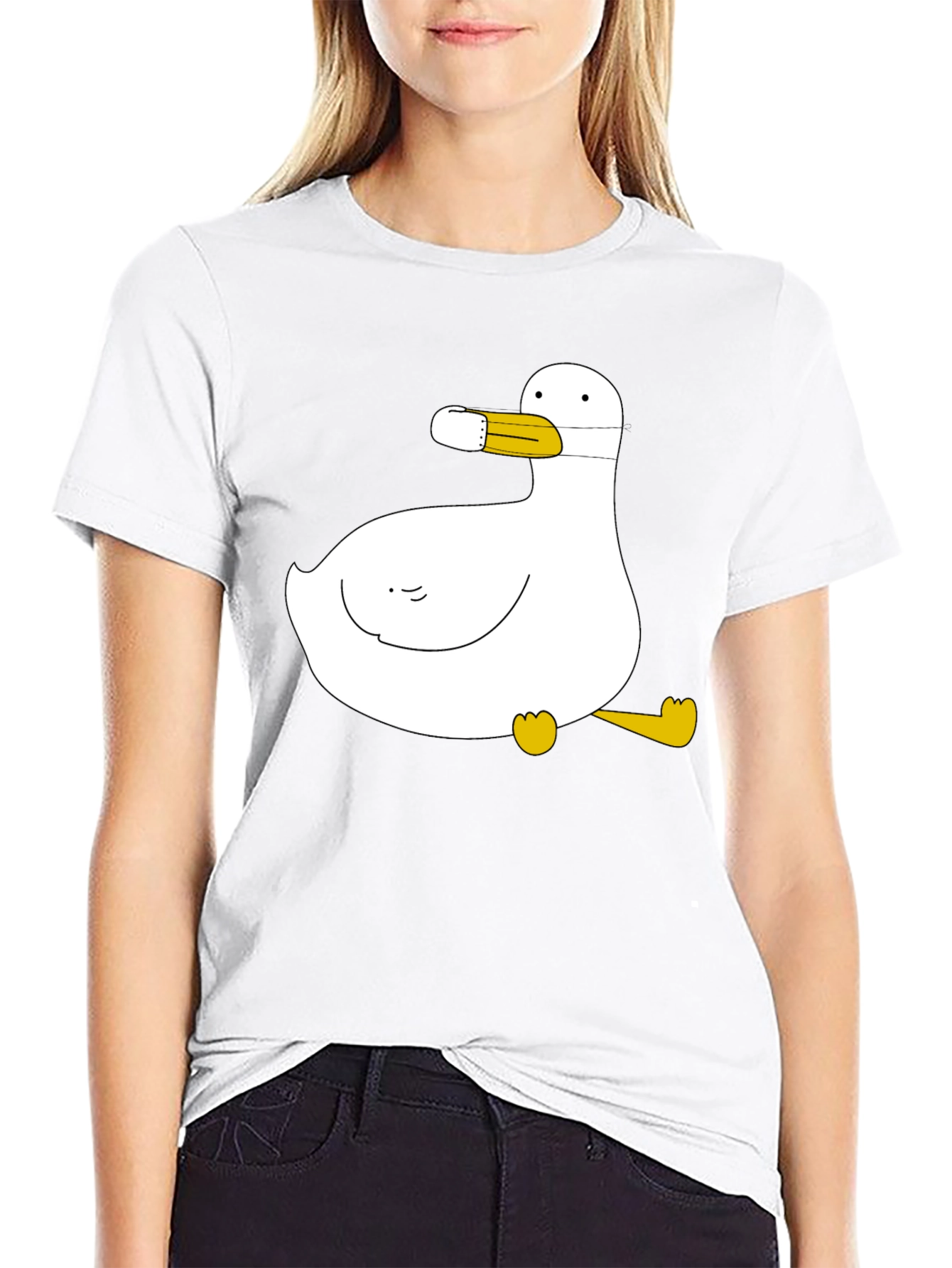 Duck with Mask Black T-Shirt