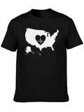 USA Heartbeat Graphic Tee