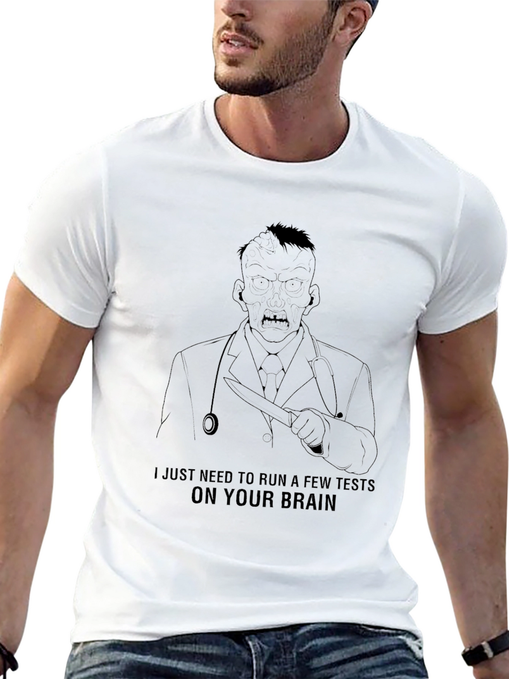 Zombie Doctor Brain Test T-Shirt