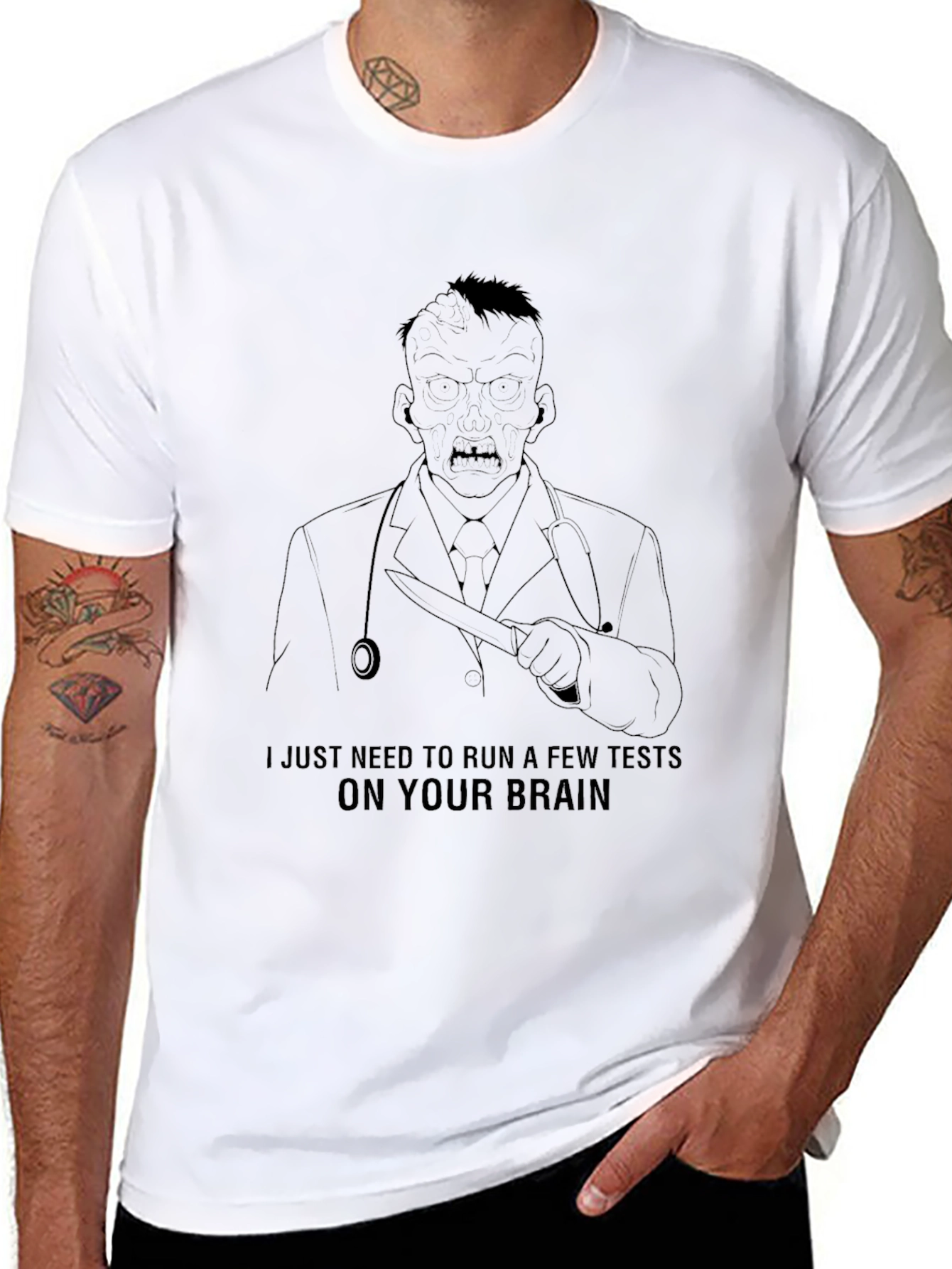 Zombie Doctor Brain Test T-Shirt