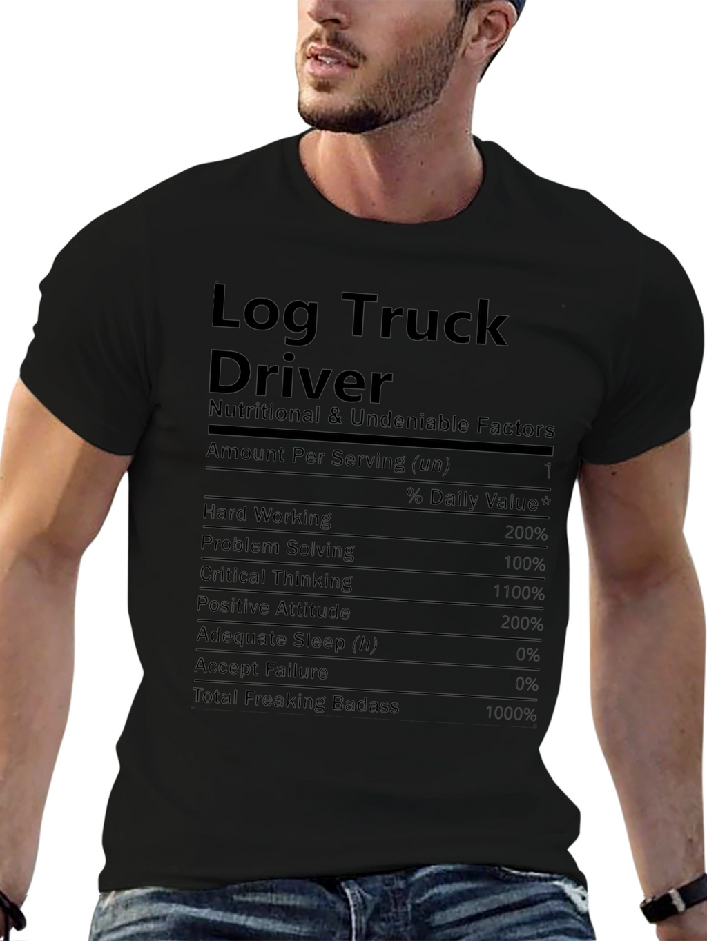 Log Truck Driver Nutritional Facts T-Shirt