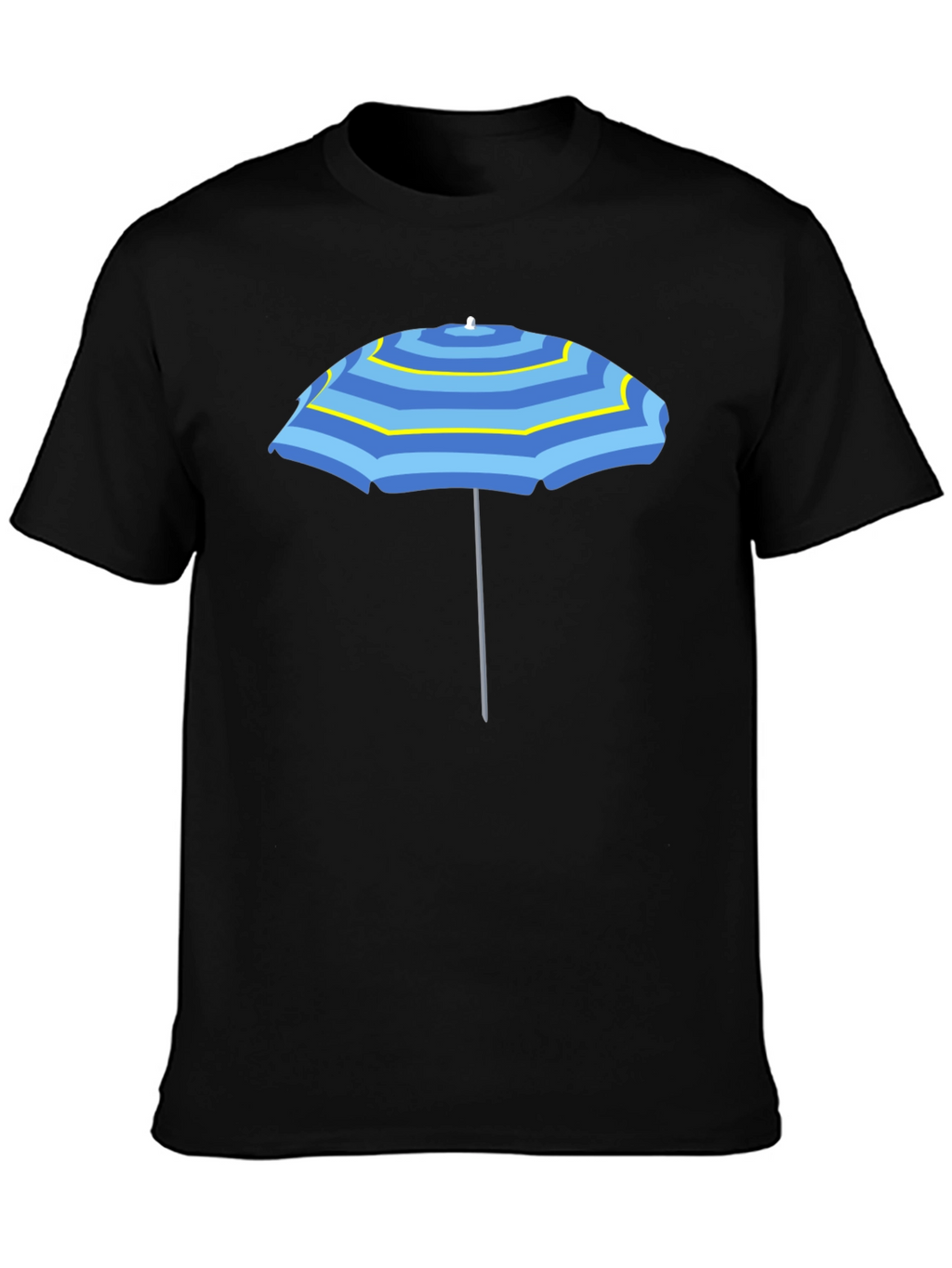 Striped Umbrella Graphic Tee - Summer Vibes