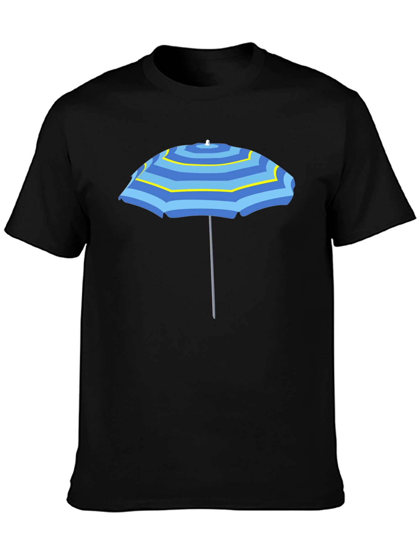 Striped Umbrella Graphic Tee - Summer Vibes