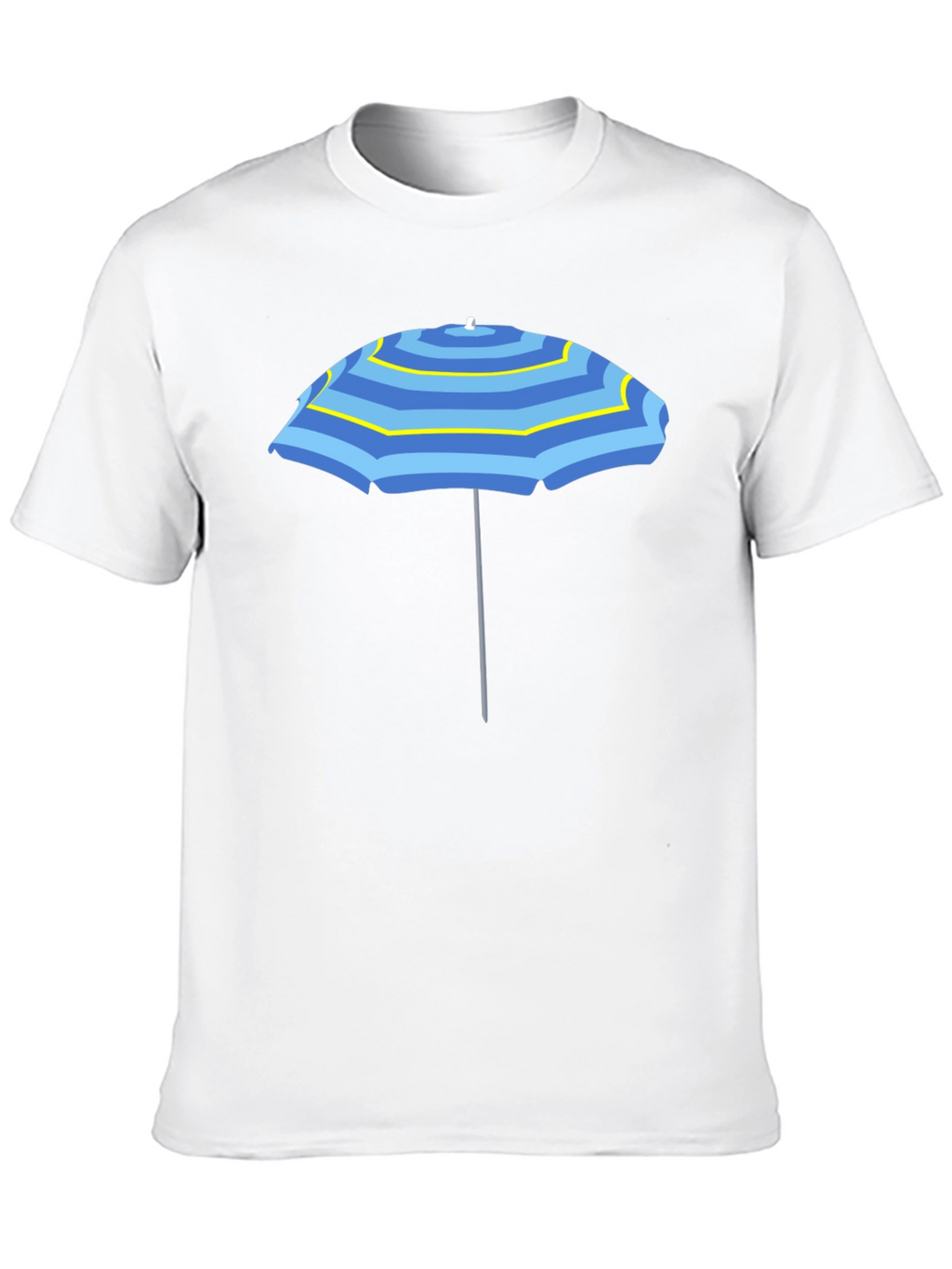 Striped Umbrella Graphic Tee - Summer Vibes