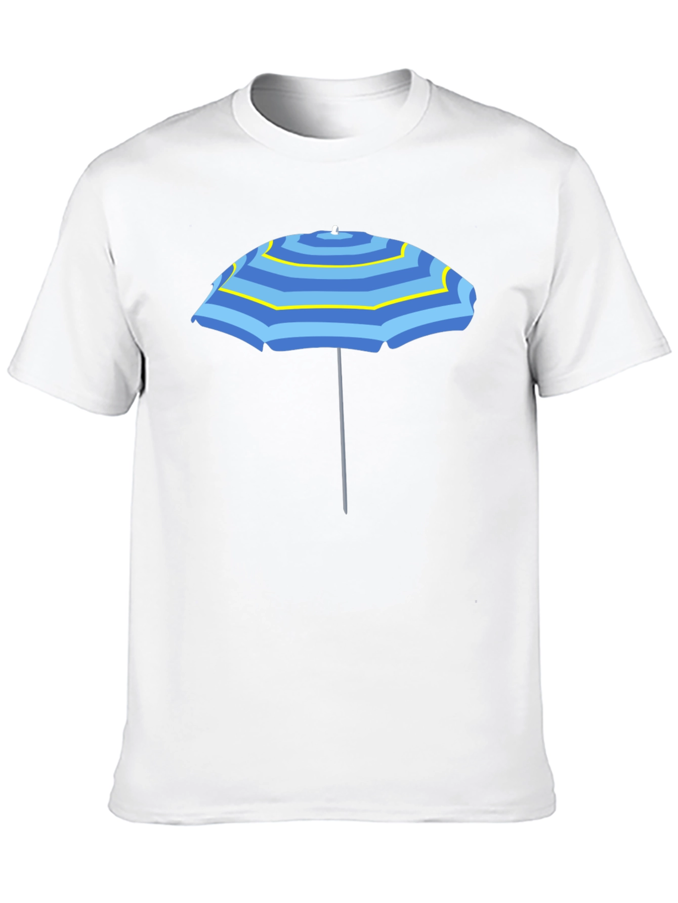 Striped Umbrella Graphic Tee - Summer Vibes