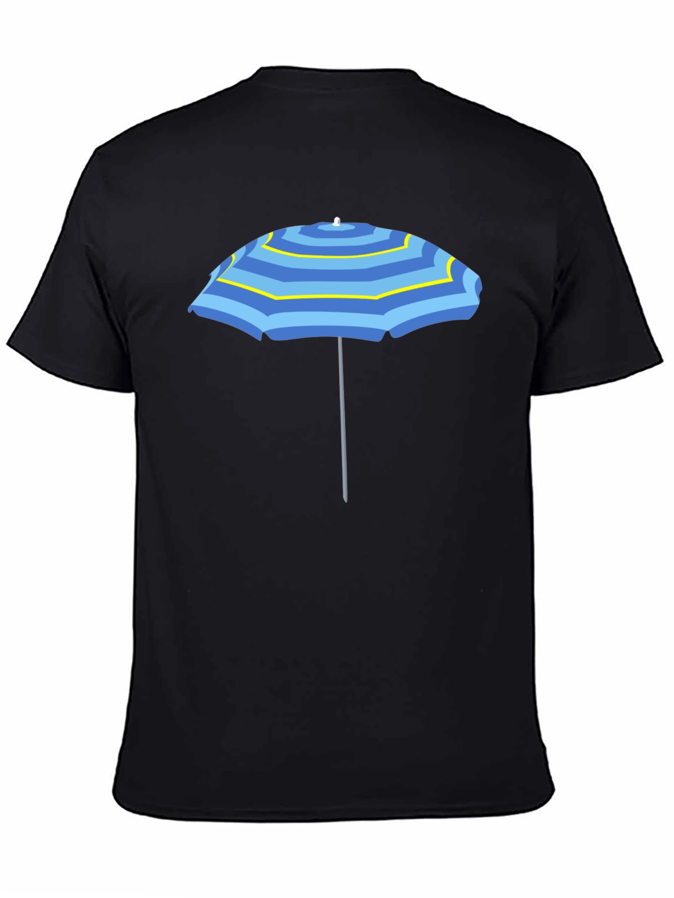 Striped Umbrella Graphic Tee - Summer Vibes