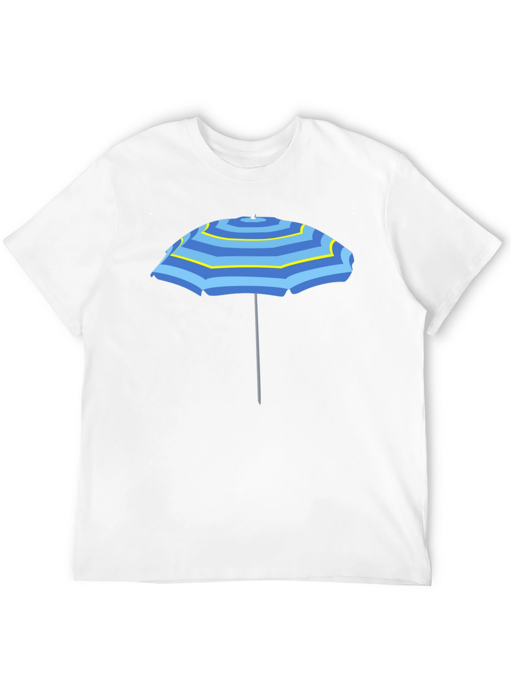 Striped Umbrella Graphic Tee - Summer Vibes