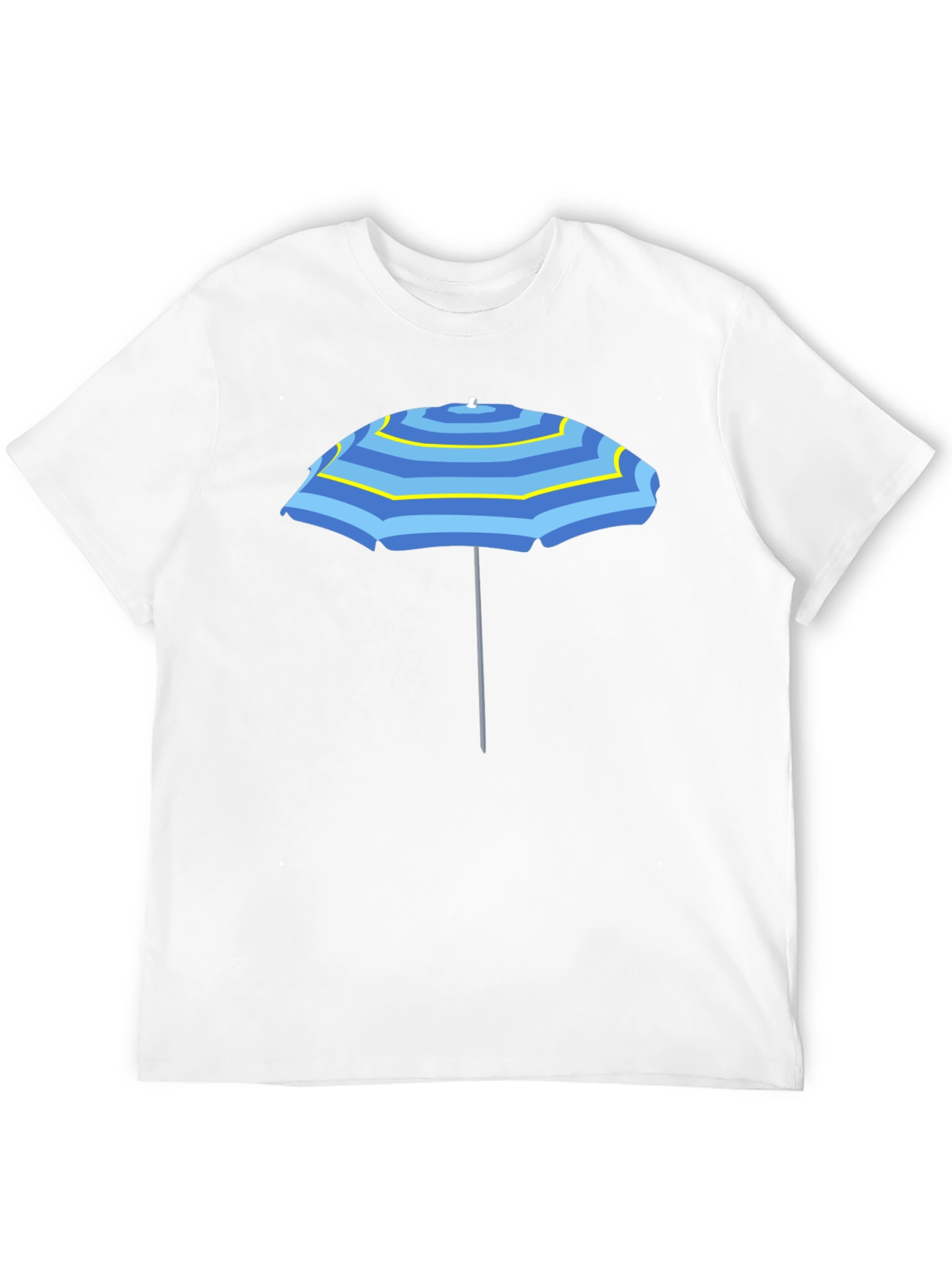Striped Umbrella Graphic Tee - Summer Vibes