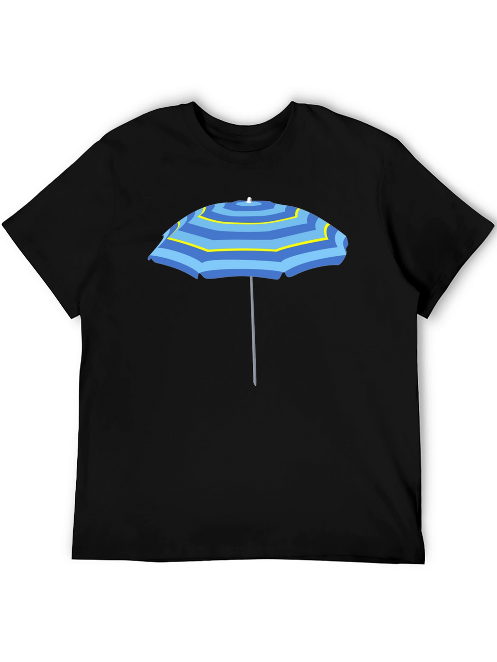Striped Umbrella Graphic Tee - Summer Vibes