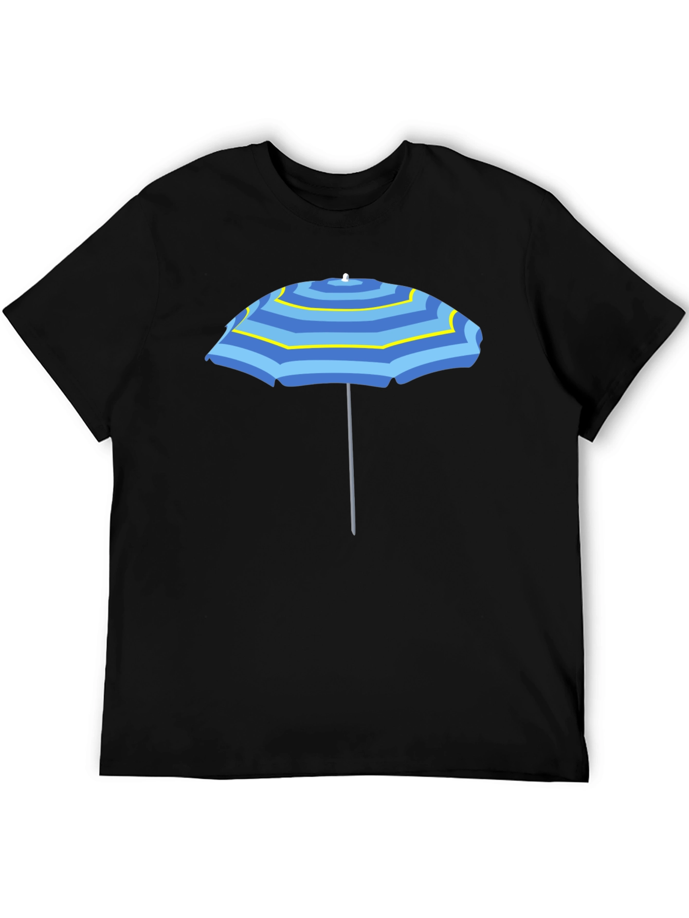 Striped Umbrella Graphic Tee - Summer Vibes