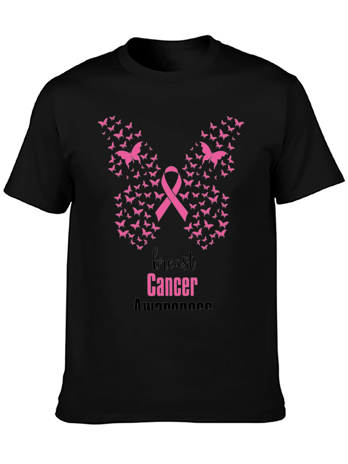 Breast Cancer Awareness Butterfly Ribbon T-Shirt