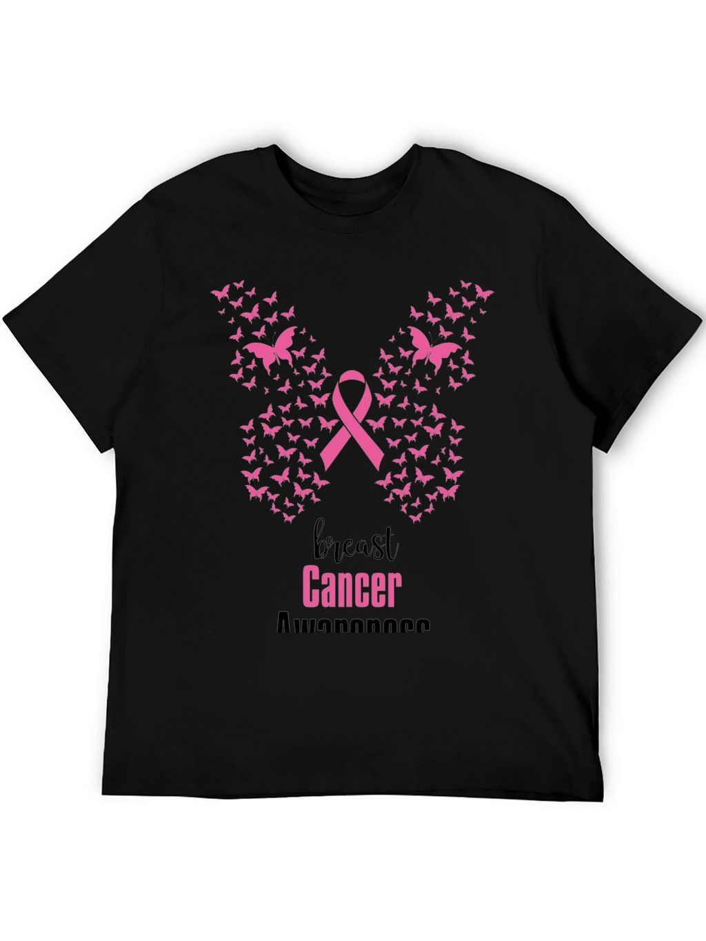 Breast Cancer Awareness Butterfly Ribbon T-Shirt