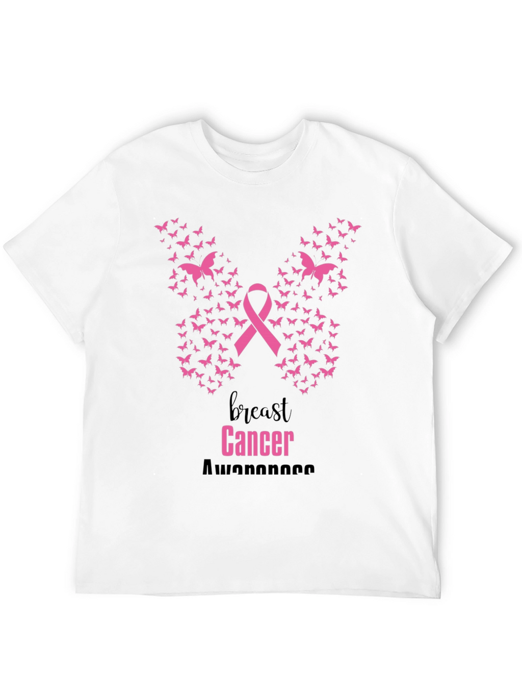 Breast Cancer Awareness Butterfly Ribbon T-Shirt