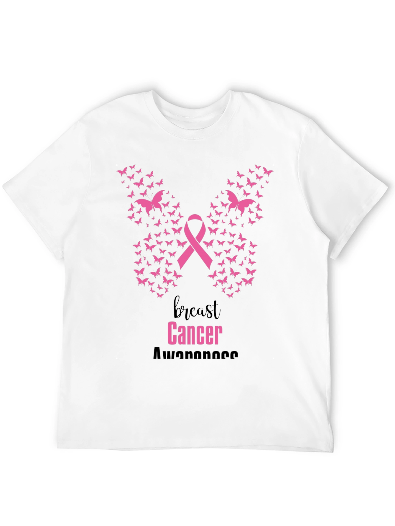 Breast Cancer Awareness Butterfly Ribbon T-Shirt