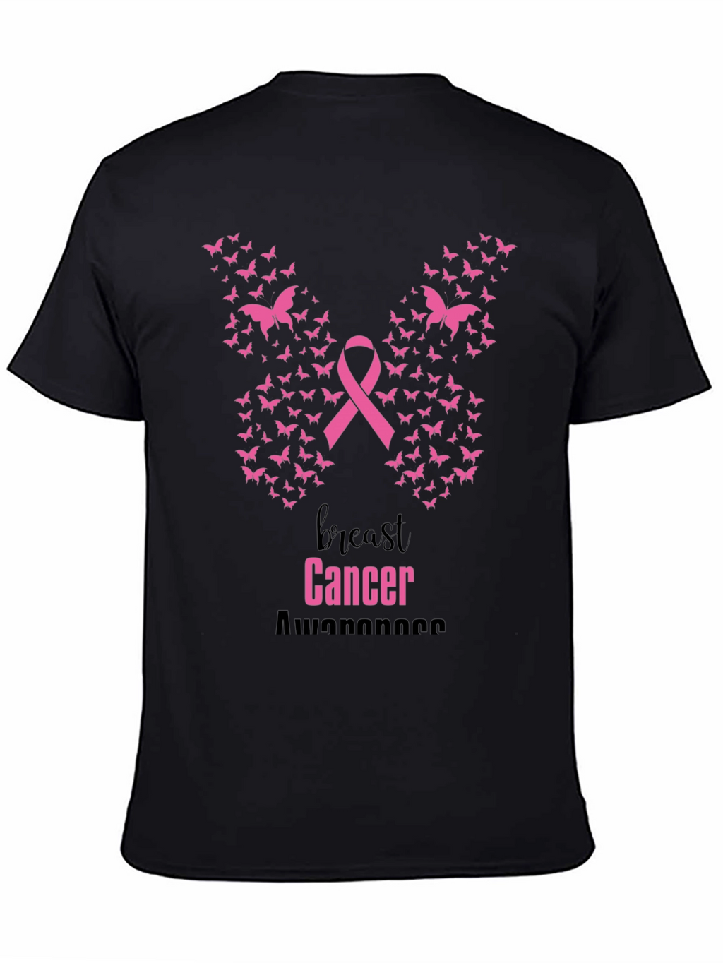 Breast Cancer Awareness Butterfly Ribbon T-Shirt