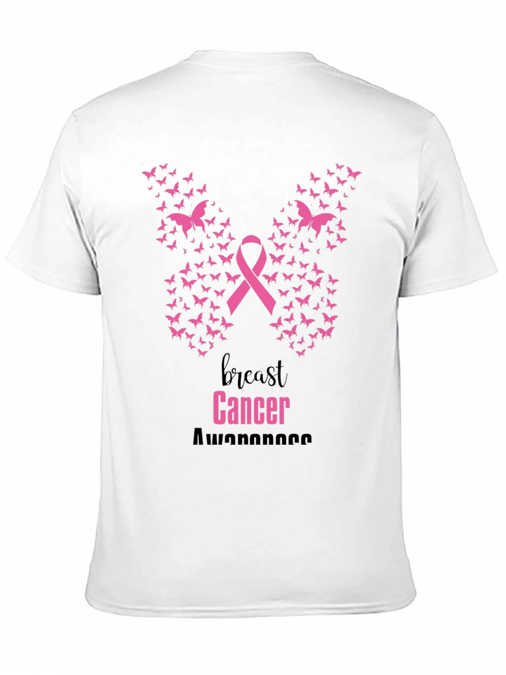 Breast Cancer Awareness Butterfly Ribbon T-Shirt
