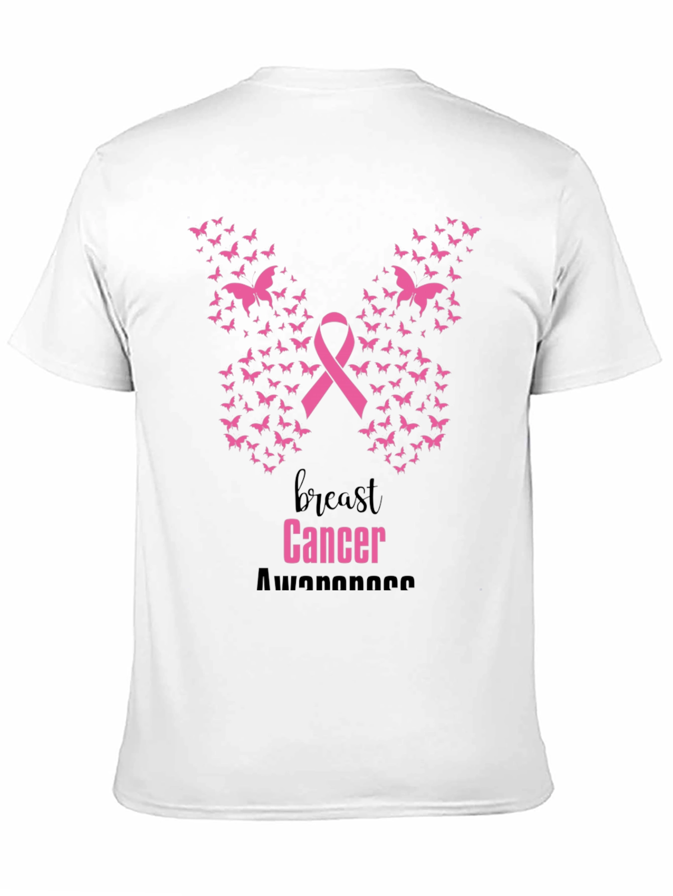 Breast Cancer Awareness Butterfly Ribbon T-Shirt
