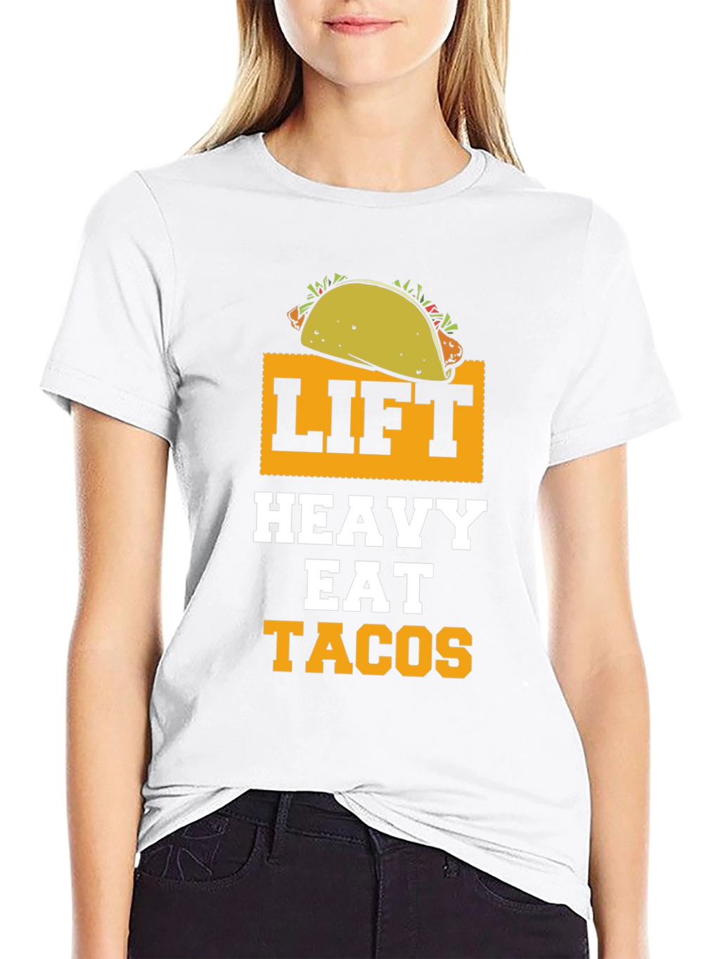 Lift Heavy Eat Tacos Funny Gym Workout T-Shirt