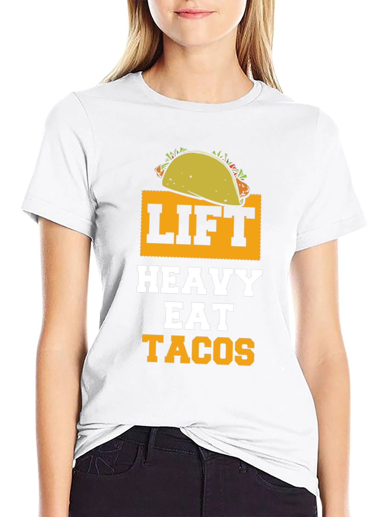 Lift Heavy Eat Tacos Funny Gym Workout T-Shirt