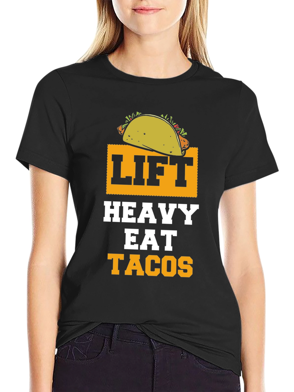 Lift Heavy Eat Tacos Funny Gym Workout T-Shirt