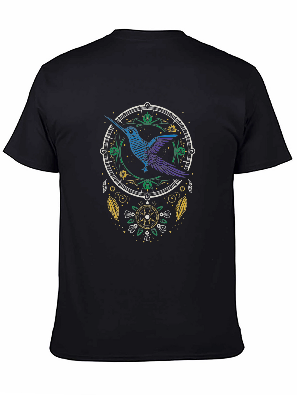 Hummingbird Dreamcatcher Black Graphic Tee