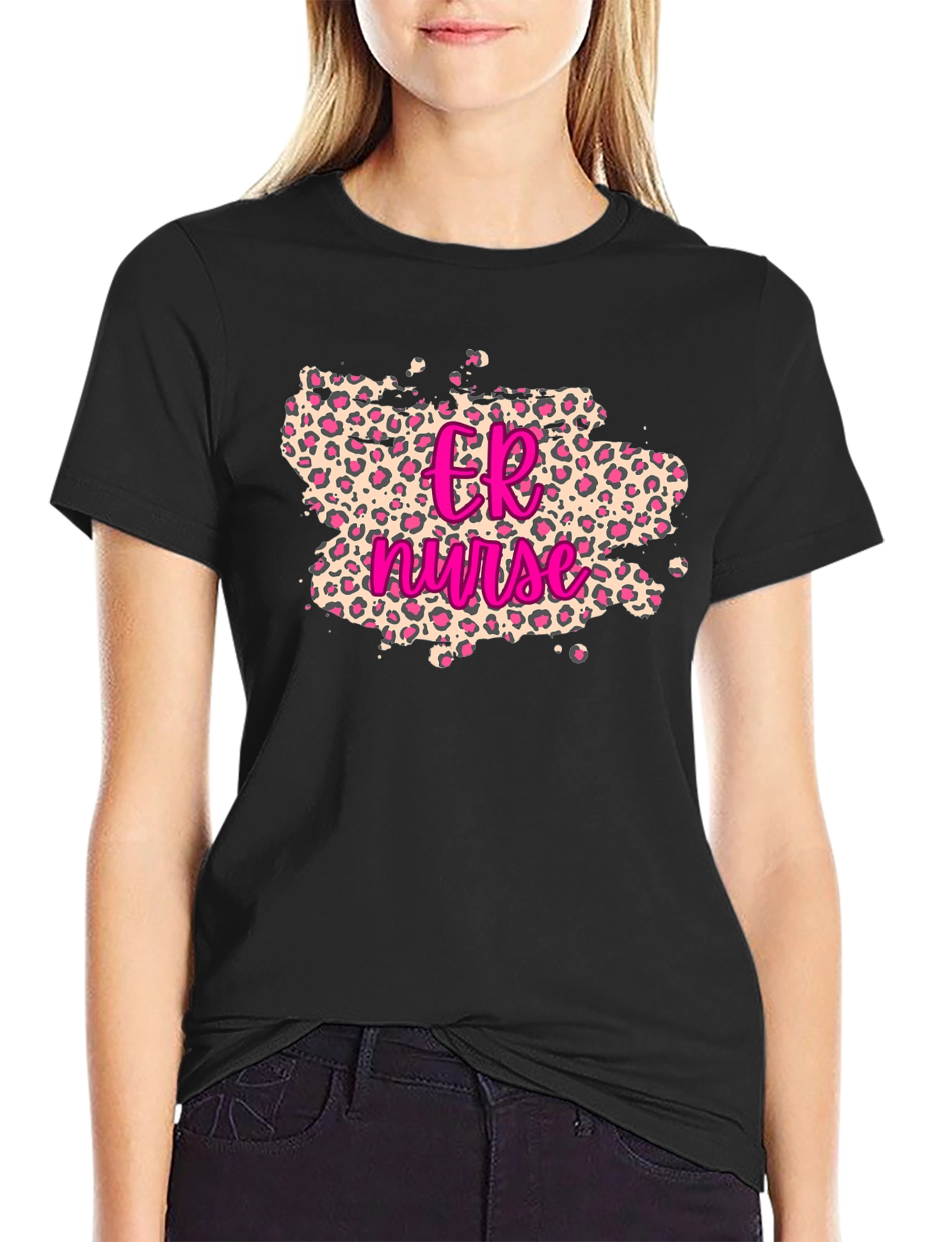ER Nurse Leopard Print T-Shirt