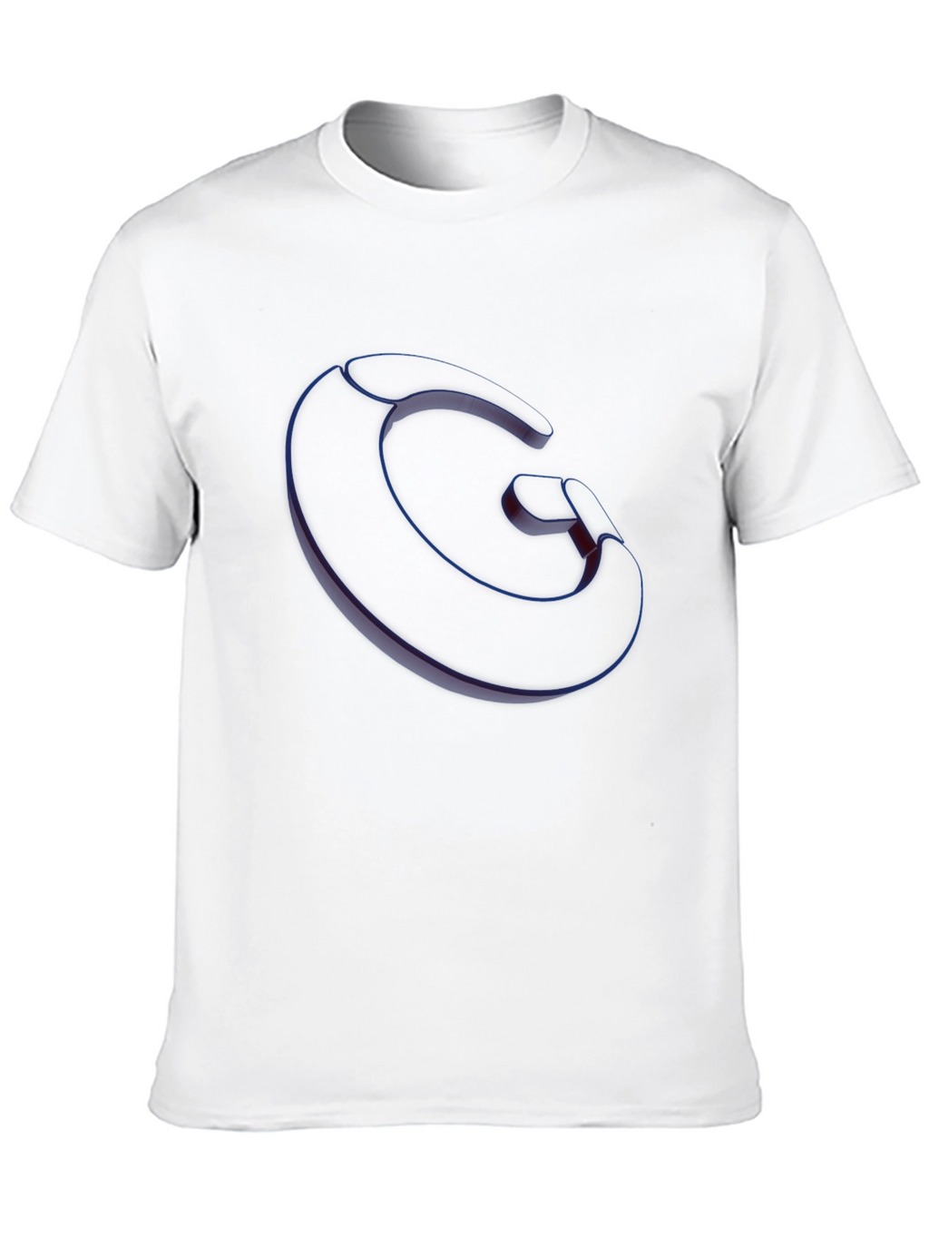 Abstract Letter G Black T-Shirt
