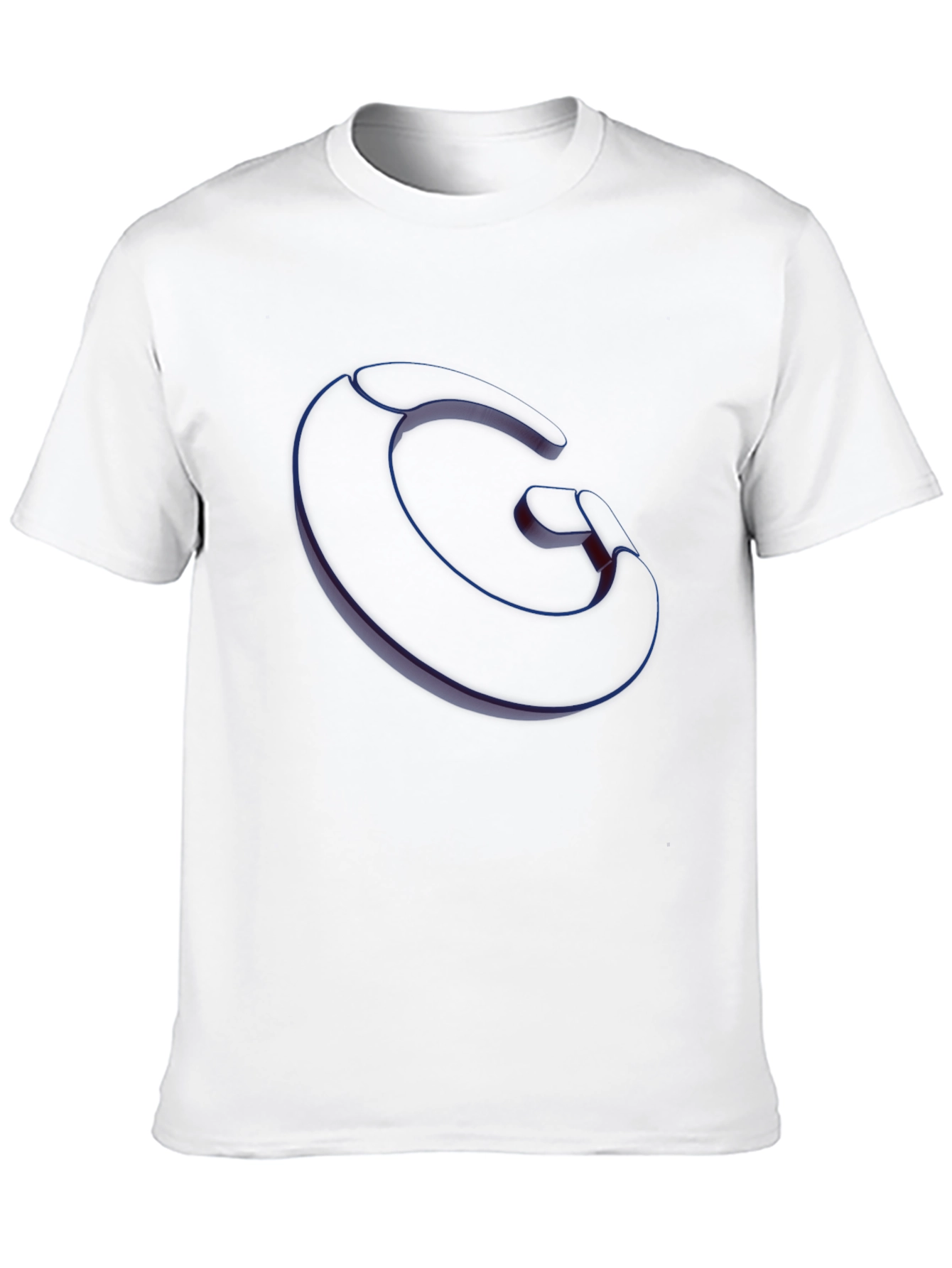 Abstract Letter G Black T-Shirt