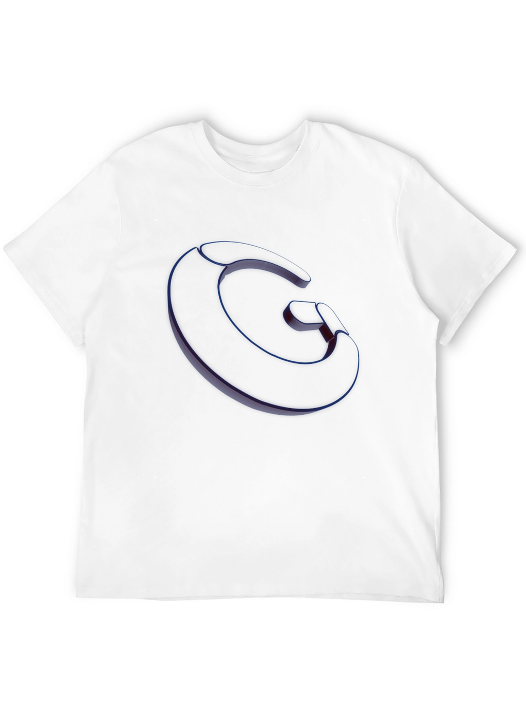 Abstract Letter G Black T-Shirt