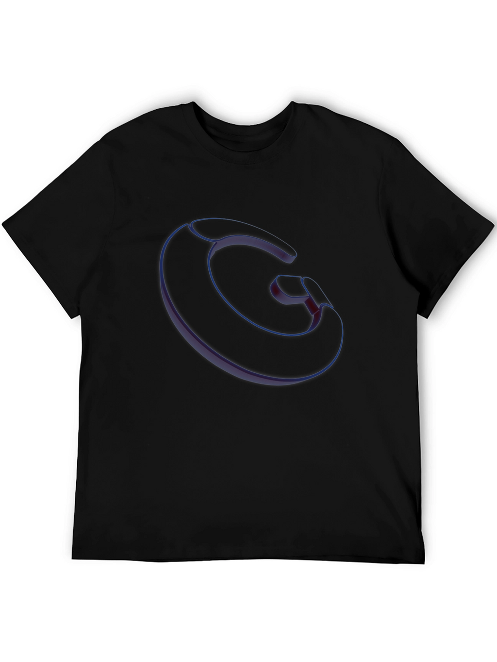 Abstract Letter G Black T-Shirt