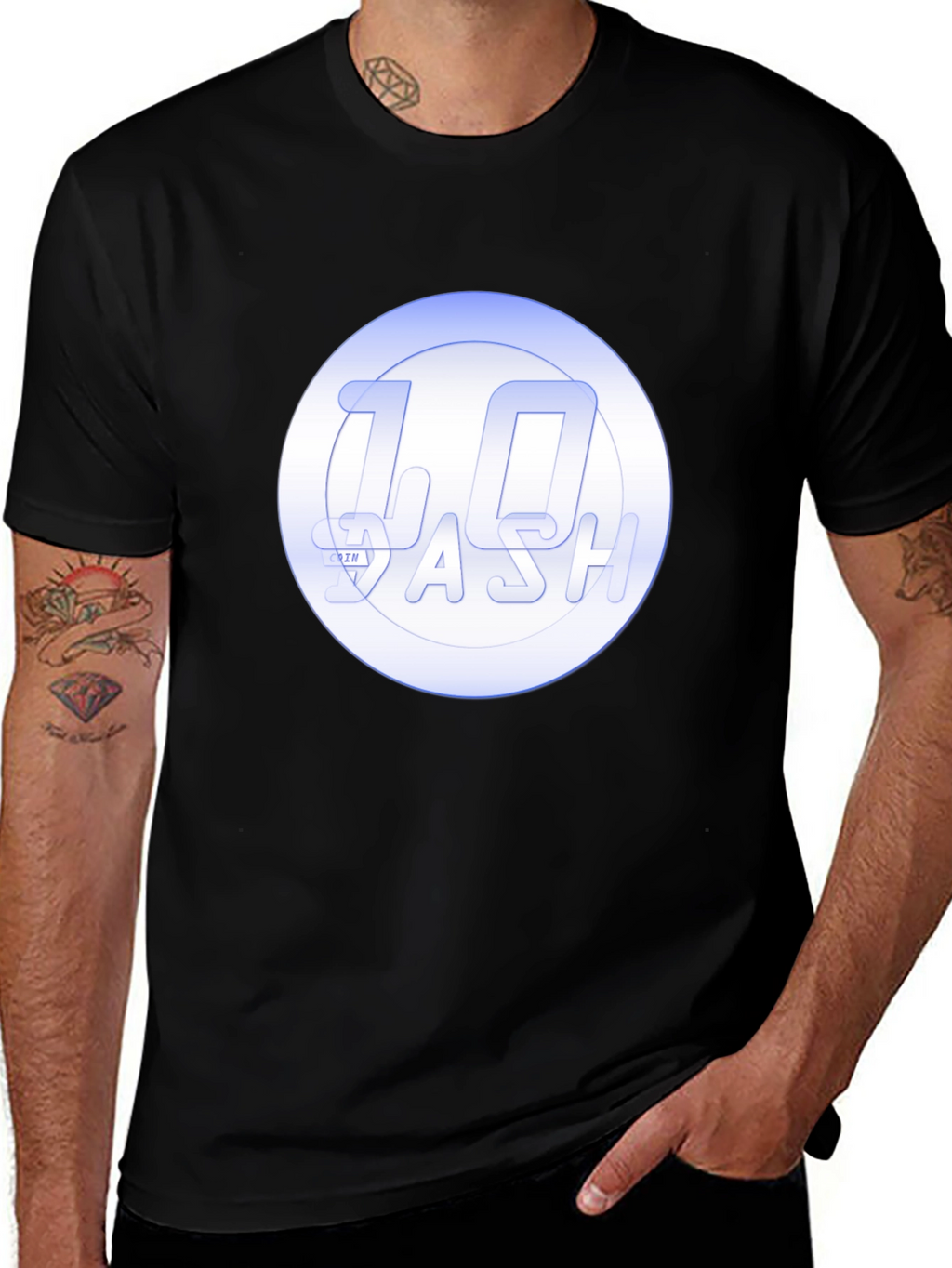 Dash 1.0 T-Shirt - Black Crew Neck Casual Wear