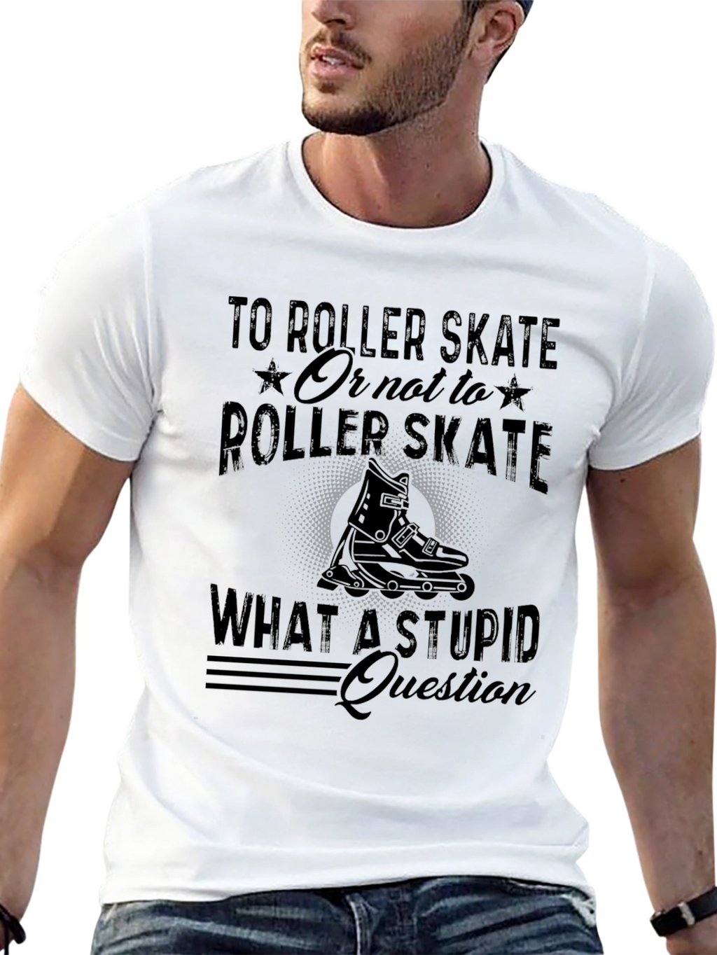Roller Skate Graphic T-Shirt - Funny Skating Tee