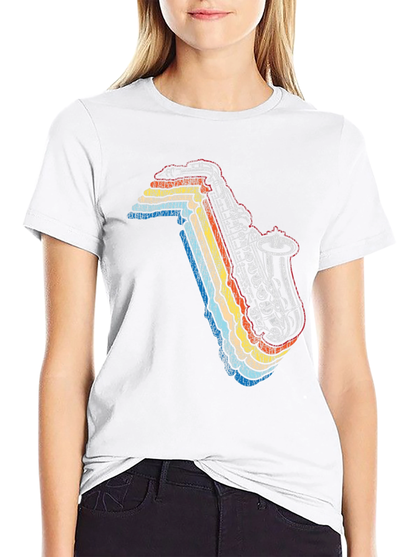Retro Saxophone Graphic Tee - Cool Music Lover T-Shirt