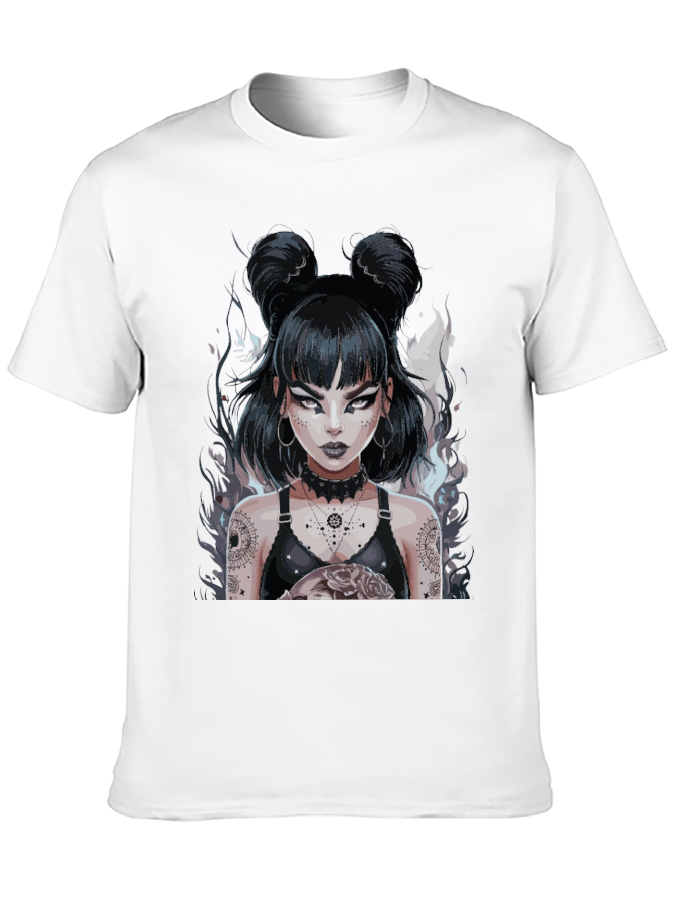 Gothic Anime Girl Black Tee
