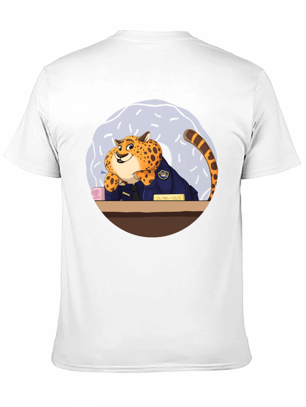 Zootopia Clawhauser T-Shirt - Black Graphic Tee