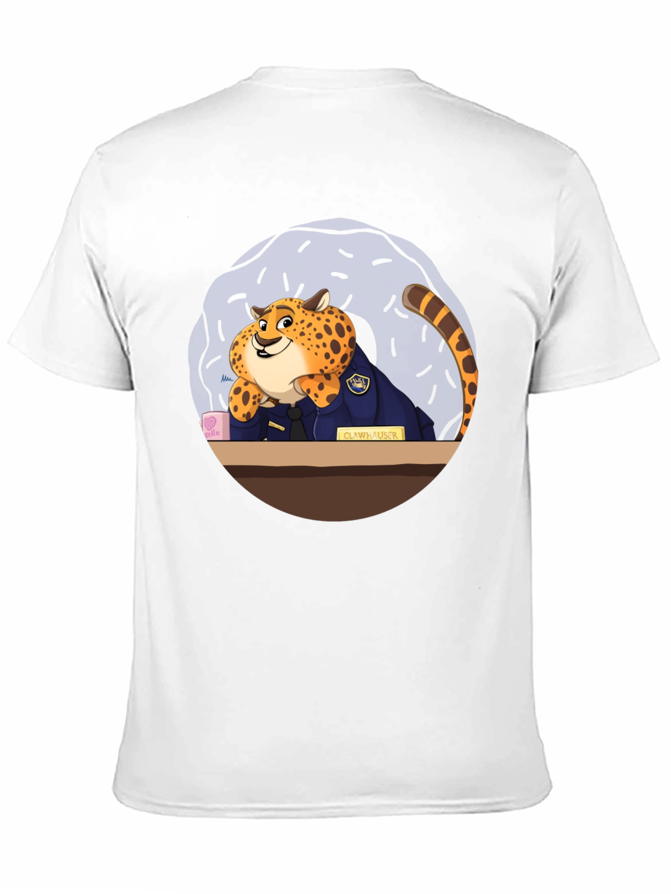 Zootopia Clawhauser T-Shirt - Black Graphic Tee