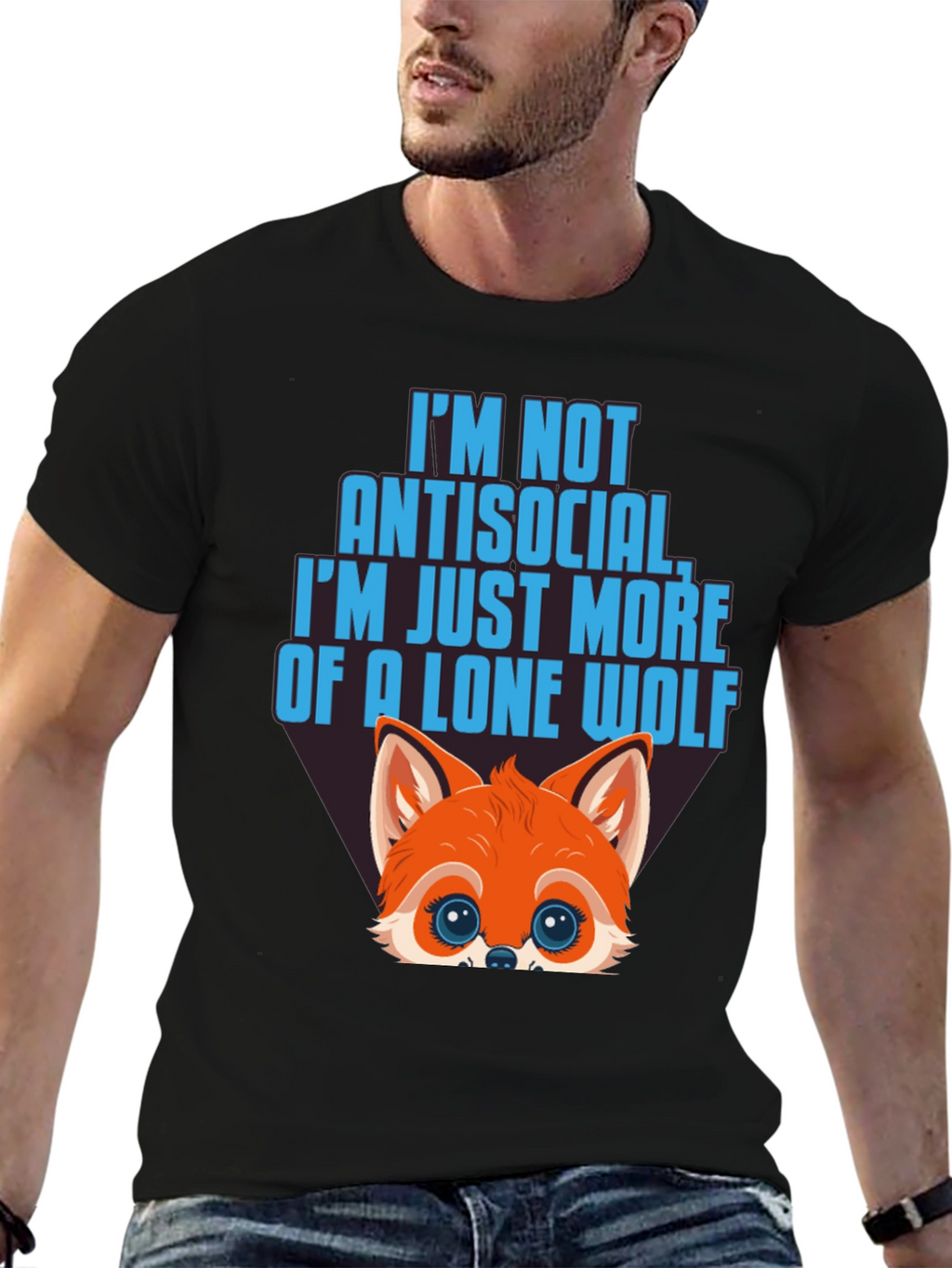 Lone Wolf Graphic Tee - Antisocial T-Shirt